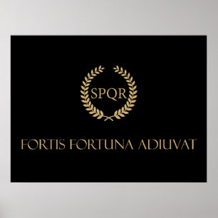 Fortis Fortuna Adiuvat - Fortuin begunstigt de dap Poster