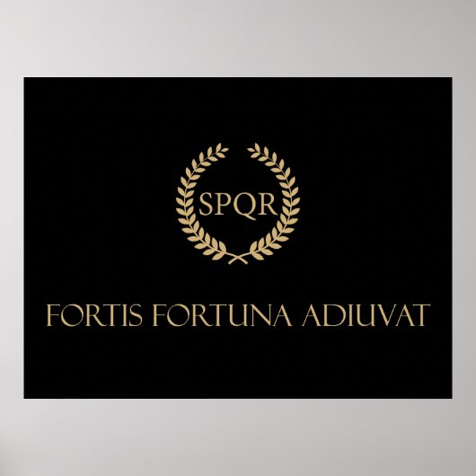 Fortis Fortuna Adiuvat - Fortuin begunstigt de dap Poster (Voorkant)