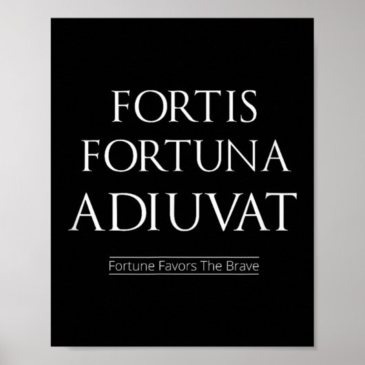 Fortis Fortuna Adiuvat Fortune geeft de voorkeur a Poster (Voorkant)