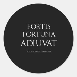 Fortis Fortuna Adiuvat Fortune geeft de voorkeur a Ronde Sticker
