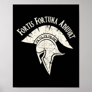 Fortis Fortuna Adiuvat Fortune gunst Tattoo Poster