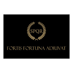 Fortis Fortuna Adiuvat - Het Geluk Staat Aan De Zi Perfect Poster