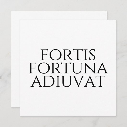 Fortis Fortuna Adiuvat Kaart (Voorkant / Achterkant)