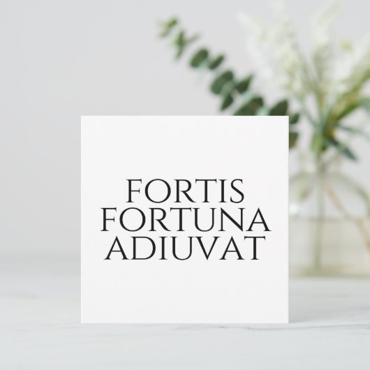 Fortis Fortuna Adiuvat Kaart (Staand voorkant)