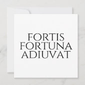 Fortis Fortuna Adiuvat Kaart (Voorkant)