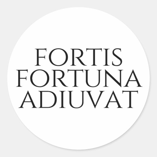 Fortis Fortuna Adiuvat Ronde Sticker (Voorkant)