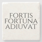 Fortis Fortuna Adiuvat Stenen Onderzetter (Voorkant)