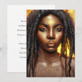 Fortitude African American Art Frameable Card Bedankkaart (Voorkant / Achterkant)