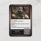 Fortitude Cosplay Character Trading Cards QR Code Visitekaartje (Achterkant)