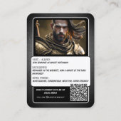 Fortitude Cosplay Character Trading Kaarten QR-cod Visitekaartje (Achterkant)