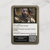 Fortitude Cosplay Karakter Trading Cards QR Code Visitekaartje (Achterkant)