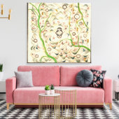 Fortonnen in Xin Xi Ying, Yunnan Provence Map Canvas Afdruk (Insitu (Woonkamer))