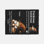 Fortose Intolerant Definition Funny Gnome Coffee  Fleece Deken (Voorkant (Horizontaal))