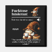 Fortose Intolerant Definition Funny Gnome Coffee  Magneet (Voorkant)