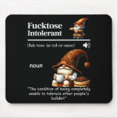Fortose Intolerant Definition Funny Gnome Coffee  Muismat (Voorkant)