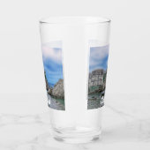 Fortress walls, rocky kust en zee in Kroatië Glas (Rechts)