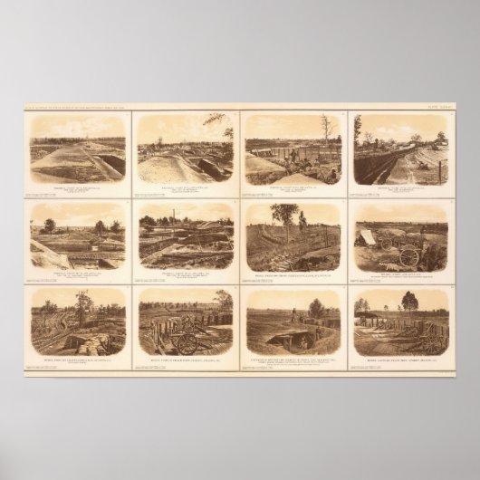 Forts, batterijen, Atlanta, Ga Poster (Voorkant)