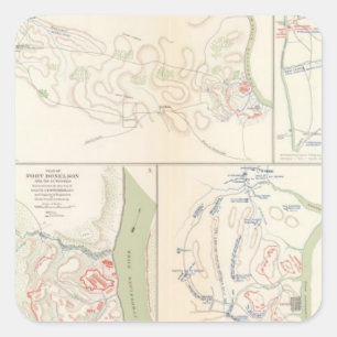 Forts Henry & Donelson Vierkante Sticker