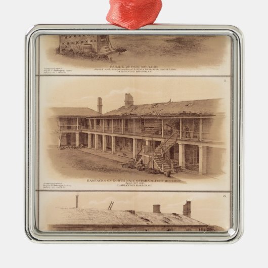 Forts Sumter & Moultrie Metalen Ornament (Voorkant)
