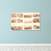 Forts Sumter & Moultrie, Sullivan's Island Canvas Afdruk (Insitu (Houten vloer))
