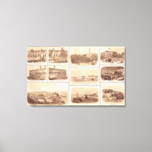 Forts Sumter & Moultrie, Sullivan's Island Canvas Afdruk (Voorkant)