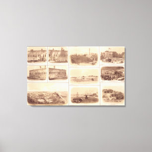 Forts Sumter & Moultrie, Sullivan's Island Canvas Afdruk