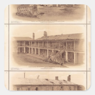 Forts Sumter & Moultrie Vierkante Sticker