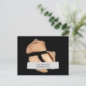 Fortuin Cookie met aangepast bericht Briefkaart (Staand voorkant)