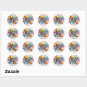 "Fortuin en plezier" Ronde Sticker (Vel)