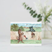 Fortuin Telling Onverwacht Gift door Louis Wain Briefkaart (Staand voorkant)