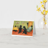 fortuin vertelt zwarte katten geluk in de liefde kaart (Gele Bloem)