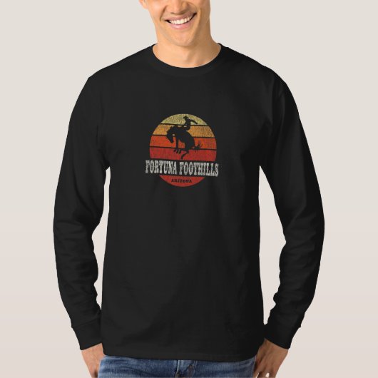 Fortuna Foothills AZ Land Western Retro T-shirt (Voorkant)