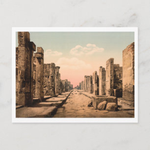Fortuna Street, Pompeii, Campania, Italië Briefkaart