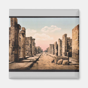 Fortuna Street, Pompeii, Italië,  Fotochrom Magneet