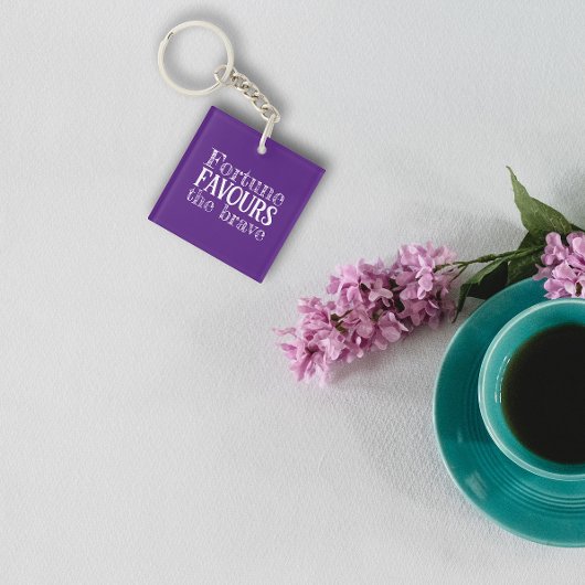 Fortune begunstigt scripttypografie Acrylische Sle Sleutelhanger