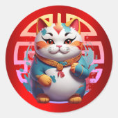 Fortune Cat Chinees Nieuwjaar Stickers (Voorkant)