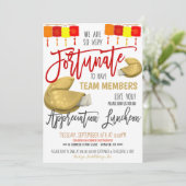 Fortune Cookie Appreciation Invitation Kaart (Staand voorkant)