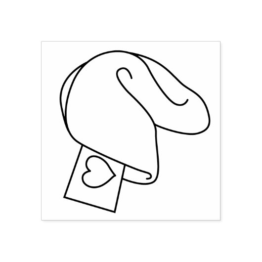 Fortune Cookie Art Stamp Rubberstempel (Afrduk)