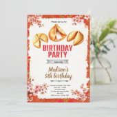 Fortune Cookie Birthday Invitation Kaart (Staand voorkant)