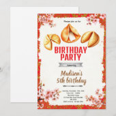 Fortune Cookie Birthday Invitation Kaart (Voorkant / Achterkant)