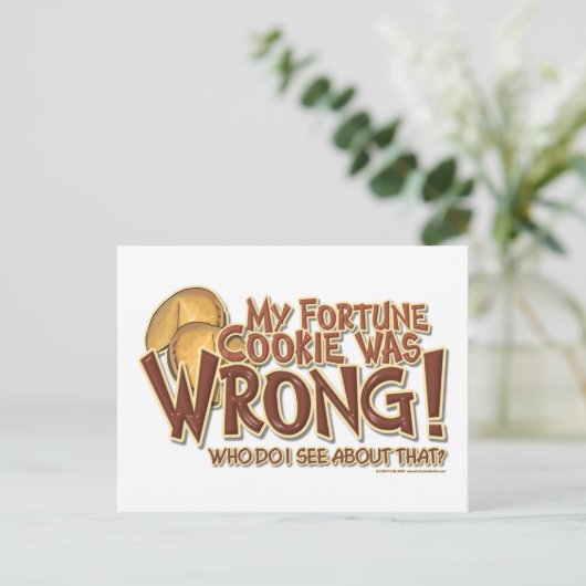 Fortune Cookie Briefkaart (Staand voorkant)