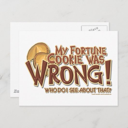 Fortune Cookie Briefkaart (Voorkant / Achterkant)