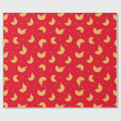 Fortune Cookie Chinese geluk patroon Cadeaupapier (Vlak)