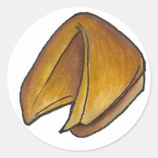 Fortune Cookie Chinese Restaurant Cookies Foodie Ronde Sticker (Voorkant)