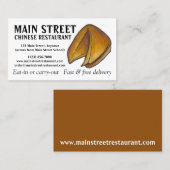 Fortune Cookie Chinese Restaurant Food Chef Diner Visitekaartje (Voorkant / Achterkant)