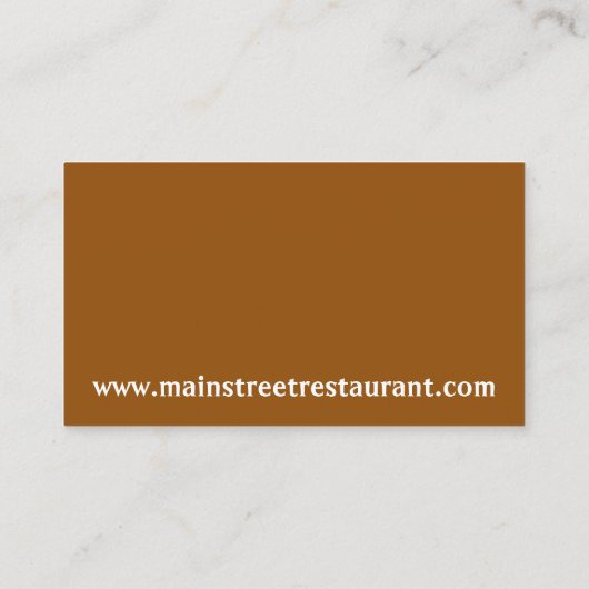 Fortune Cookie Chinese Restaurant Food Chef Diner Visitekaartje (Achterkant)