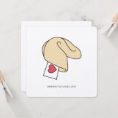 Fortune Cookie Good Luck Card Kaart (Voorkant / Achterkant in situ)