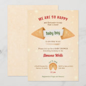 Fortune Cookie Het is Baby Boy Leuke Douche Sprink Kaart (Voorkant / Achterkant)