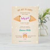 Fortune Cookie Het is Baby Meisje Leuke Douche Spr Kaart (Staand voorkant)