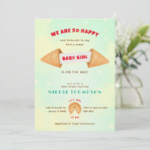 Fortune Cookie Het is Baby Meisje Leuke Douche Spr Kaart (Staand voorkant)